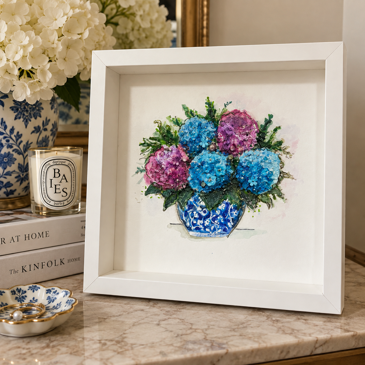 Hydrangea in Chinoiserie